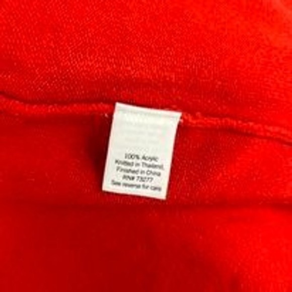 Croft & Barrow Petite PXXL Red Open Front Cardigan Sweater Classic Weekend Women - Picture 6 of 6